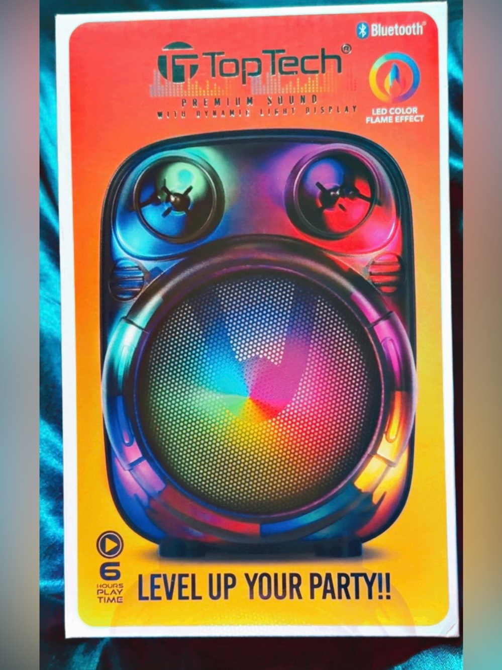 TopTech Bluetooth Party Speaker - Multicolor LED